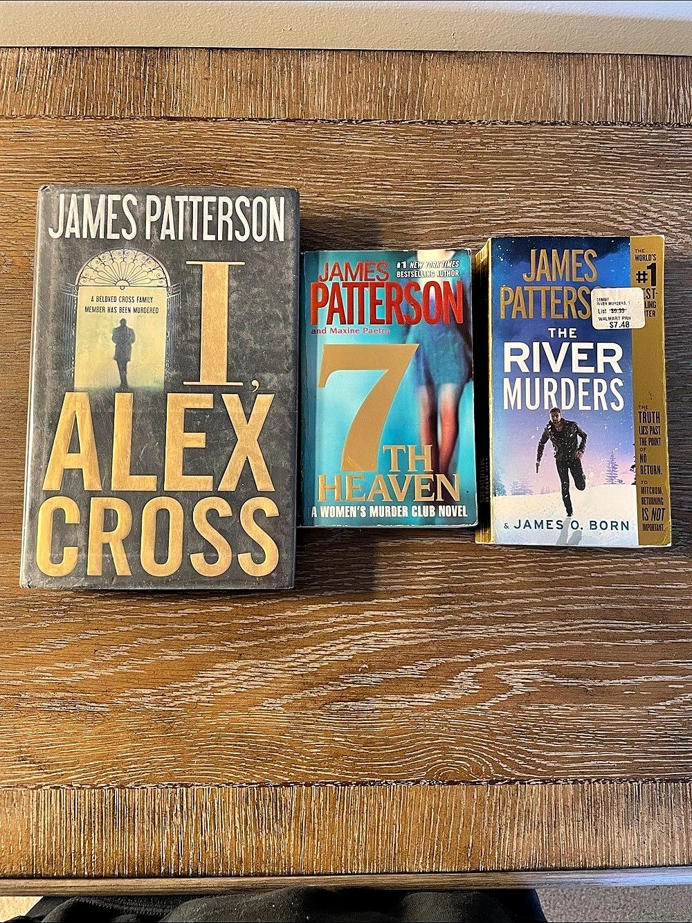James Patterson Book Lot of 3 (I, Alex Cross, 7th Heaven, The River Murders)